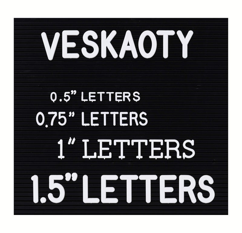 Veskaoty 1.5 Inch Letters (No Board Included),186 Pieces Including Big Characters, Numbers & Symbols for Changeable Felt Message Boards, Letters Only (White) - Image 4